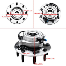 Charger l'image dans la galerie, NINTE For Chevrolet & GMC Silverado 2500HD/3500HD 4WD SRW 2 x Front Wheel Bearing and Hub Assembly with ABS & 8 - Lug - NINTE