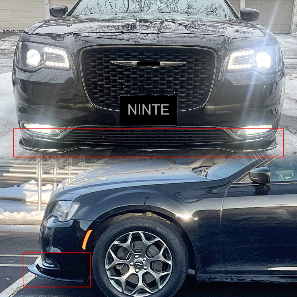 NINTE For 2015 - 2023 Chrysler 300 C S SRT Front lip ABS Painted 1 Piece Style Front Bumper Lip Splitter - NINTE