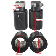 Charger l'image dans la galerie, NINTE Exhaust Tip Universal For BMW M Performance Stainless Steel and Glossy Real Car Tail Pipe 2.48“ Inlet 3.6” Outlet 7" Length 2PCS - NINTE