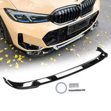 NINTE Front Lip For 2023 2024 BMW 3-Series G20 M Sport ABS Front Splitter 1 Piece