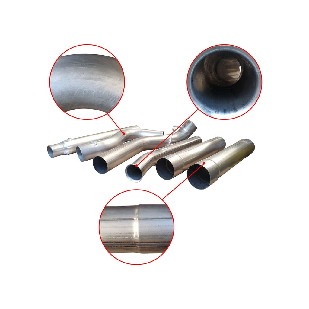 NINTE For 2011 - 2023 Ford 6.7 Powerstroke DPF Delete Race Pipe 4"/5" Downpipe - Back - NINTE