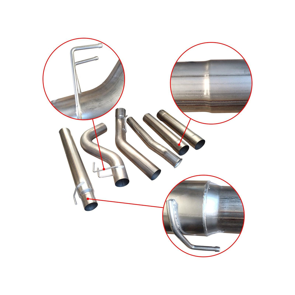 NINTE For 2011 - 2023 Ford 6.7 Powerstroke DPF Delete Race Pipe 4"/5" Downpipe - Back - NINTE