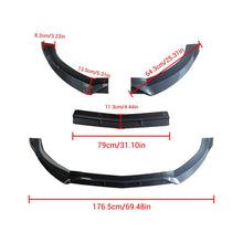 Load image into Gallery viewer, NINTE For 2015 - 2018 Benz C - Class W205 Sport Front Lip Front Bumper Lip Splitter ABS 3PCS - NINTE