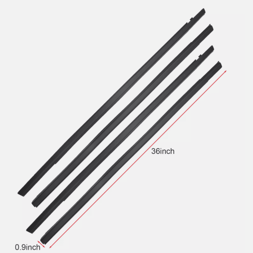 NINTE For 2016 - 2021 Honda Civic Sedan 4pcs Weatherstrip Window Moulding Trim Seal Belt - NINTE