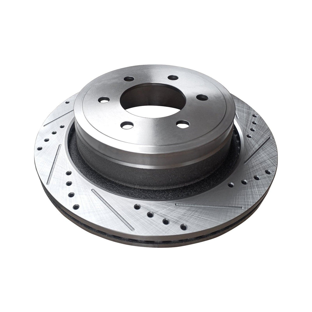 NINTE for 2012 - 2020 Ford F - 150 Truck w/ Manual Parking Brake Rear Drilled Brake Rotors - NINTE