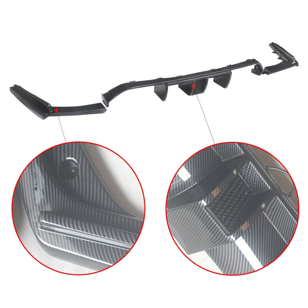 NINTE Rear Bumper For 2015 - 2020 BMW F80 M3 F82 M4 F83 Rear Diffuser W/ LED Brake Light - NINTE