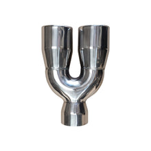 Laden Sie das Bild in den Galerie-Viewer, NINTE 2.5" to 3" Dual Exhaust Tip 2 1/2 Inch Inlet 3 Inch Outlet 9.5" Length Weld On Exhaust Tailpipe Tips 304 Polished Stainless Steel 1.2mm Thickness Double Wall Slant Rolled Edge - NINTE