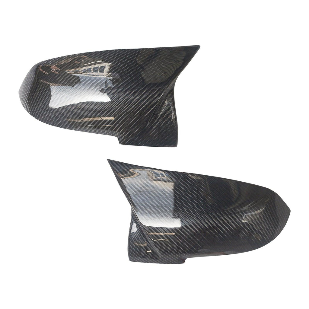 NINTE Real Carbon Fiber Mirror Covers For 2012 - 2018 BMW 3 Series F30 F31 F34 4 Series F32 F33 F36 1 Series F20 2 Series F22 F23 X1 E84 M2 F87 Tape - On Overlay(NOT the Replacement) - NINTE