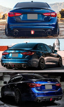 Cargar imagen en el visor de la galería, NINTE For 2018 - 2024 Infiniti Q50 Rear Diffuser Real Carbon Fiber With LED Brake Light Rear Lip Diffuser - NINTE