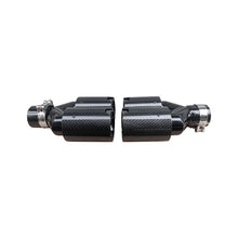 Laden Sie das Bild in den Galerie-Viewer, NINTE Dual Exhaust Tip For BMW Universal Tail Pipes Y Style Carbon Fiber 2.5" Inlet 3.5"Outlet - NINTE