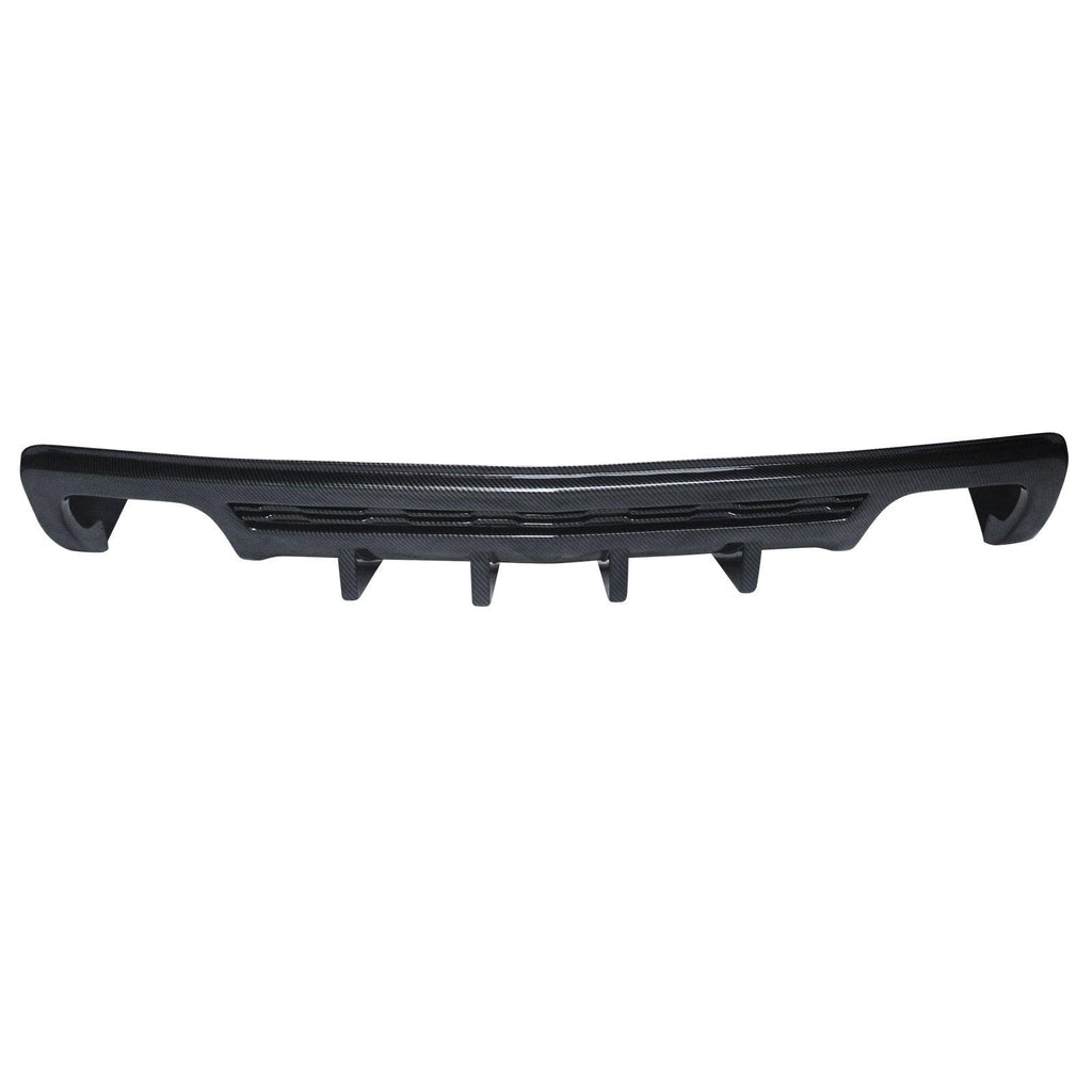 NINTE Rear Diffuser For 2014 2015 Chevy Camaro ZL1 Shark Fin Style Rear Bumper Carbon Fiber Look - NINTE