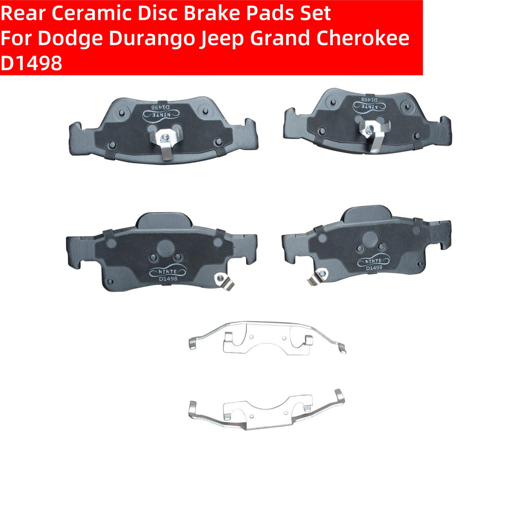 NINTE Rear Ceramic Disc Brake Pads Set For Dodge Durango Jeep Grand Cherokee D1498 - NINTE