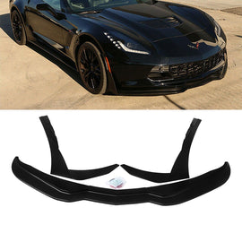 NINTE For 2014 - 2019 Chevrolet Corvette C7 Front Lip Stingray Stage 3 ABS Front Bumper Lip Splitter - NINTE