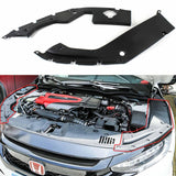 NINTE For 2016-2021 10th Gen Honda Civic Engine Bay Side Panel Covers ABS Painted 2PCS Long Version