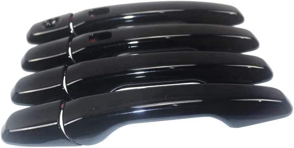 NINTE for 2011 - 2019 Ford Explorer Door Handle Cover Painted Gloss Black ABS with 2 Smart Keyholes - NINTE