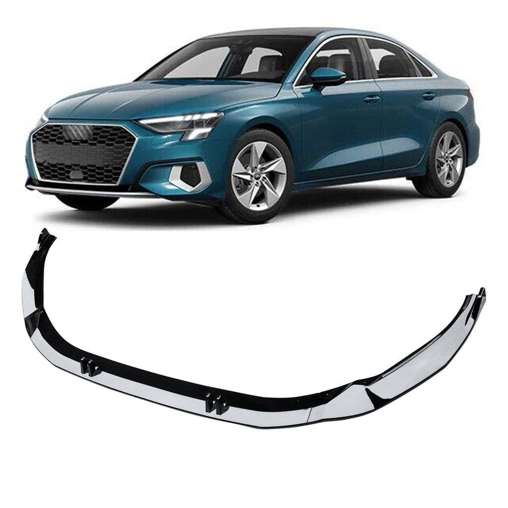 NINTE For 2022 - 2024 Audi A3 8Y Front Lip Front Bumper Splitter ABS 3 Pieces - NINTE