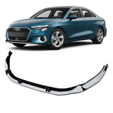 NINTE Front Lip For 2020-2024 Audi A3 8Y 4Gen Front Bumper Splitter ABS 3 Pieces