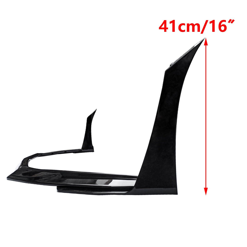 NINTE For 2015 - 2017 Ford Mustang Front Lip Front Bumper Splitters ABS Gloss Black - NINTE