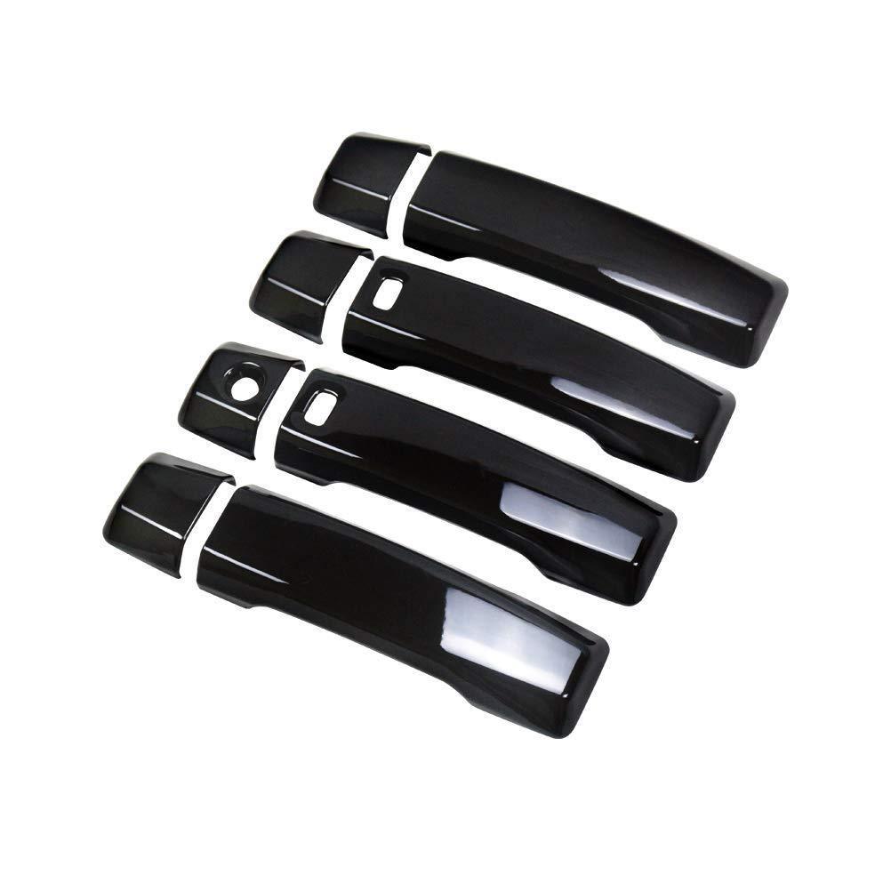 NINTE For 2016 - 2024 Nissan Titan Door Handle Covers Gloss Black Door Trim Cover With 2 Smart Keyholes ABS - NINTE