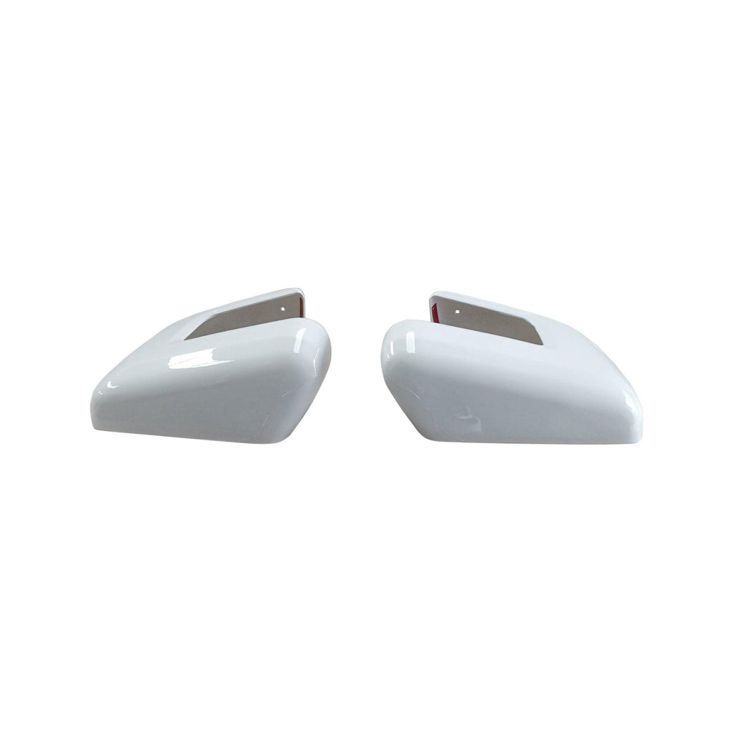 NINTE Mirror Covers For 2021 - 2025 Ford F - 150 without Turn Signal Hole WHITE/Red - NINTE