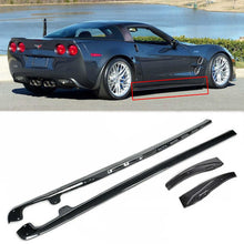 Load image into Gallery viewer, NINTE For 2005 - 2013 Chevy Corvette C6 Z06 ZR1 Style Side Panels with Mud Flaps Side Skirts ABS Painted - NINTE