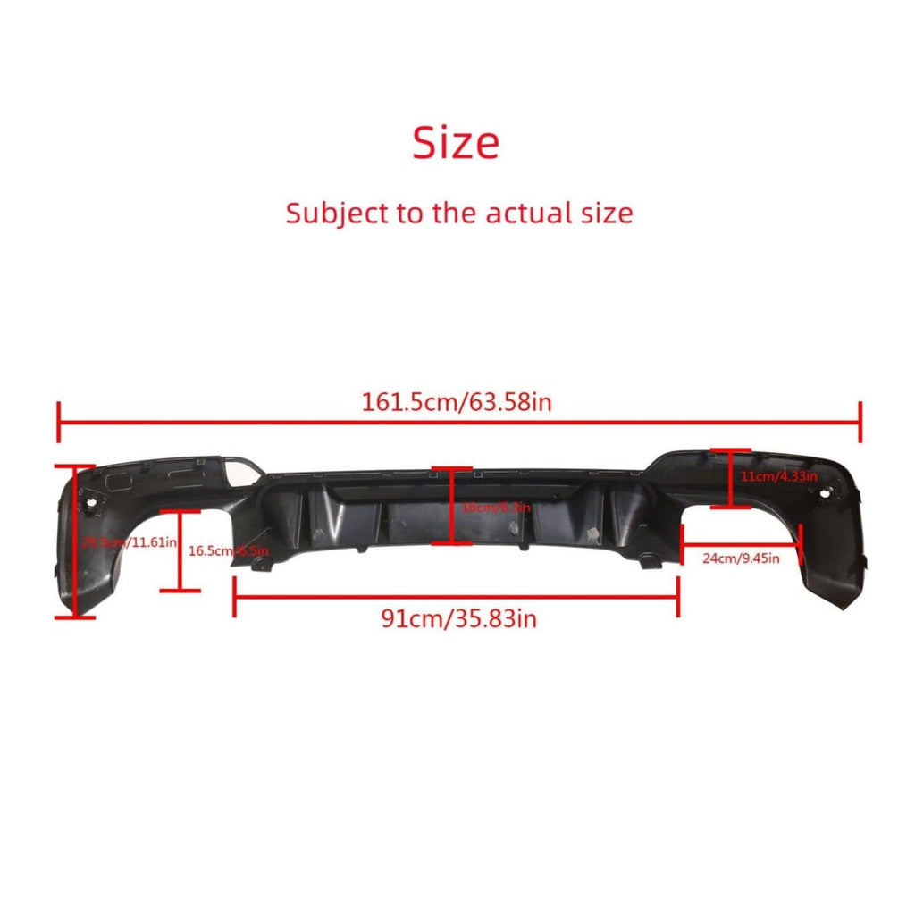 NINTE Rear Diffuser For 2018 - 2021 BMW G01 X3 M - Sport M40i ABS Rear Bumper Lip - NINTE