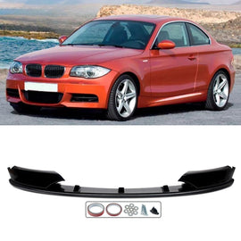 NINTE For 2007 - 2013 BMW 1 Series E82 128i 135i M - Sport Front Lip Front Bumper Splitter ABS - NINTE