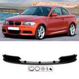 NINTE For 2007-2013 BMW 1 Series E82 128i 135i M-Sport Front Lip Front Bumper Splitter ABS