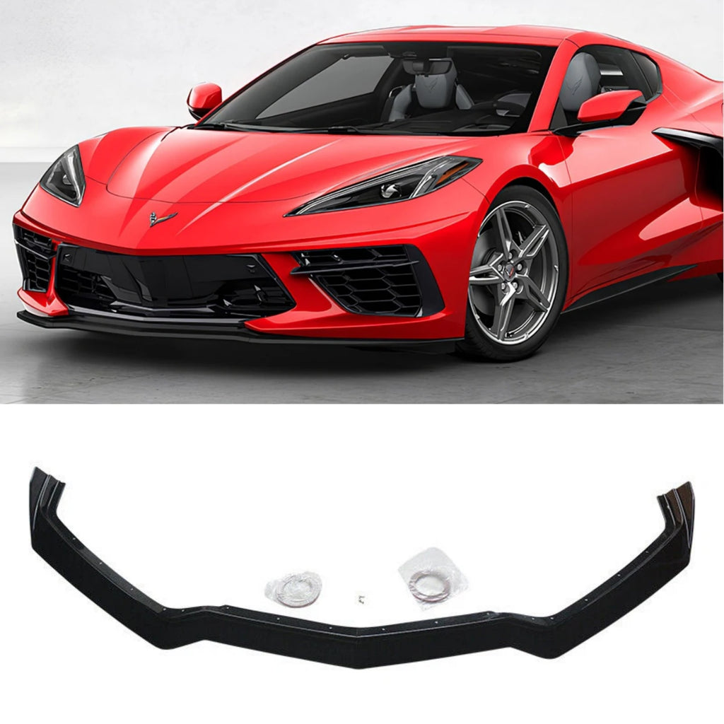 NINTE For 2020 - 2025 C8 Corvette Chevy Corvette C8 GM 5VM Style Front Lip ABS Painted Front Bumper Bodykit Spoiler Splitter - NINTE
