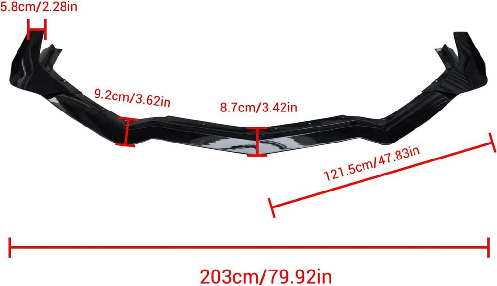 NINTE For 20 - 25 Corvette C8 Front Lip Splitter Z06 Z07 Performance Package Canard Style - NINTE