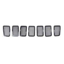 Load image into Gallery viewer, Ninte For 2019 - 2021 Jeep Cherokee 7 PCS ABS Front Mesh Grill Cover - Painted Gloss Black Grille - NINTE