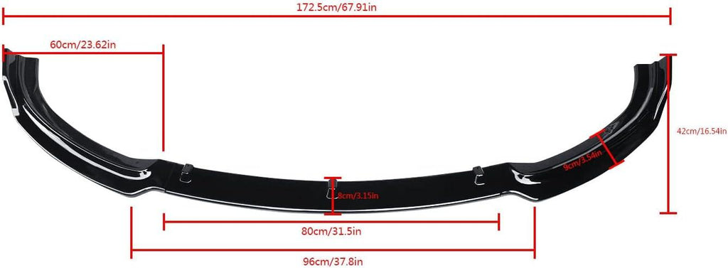 NINTE For 2013 - 2018 BMW 3 Series F30 NON M - Sport Front Lip Splitter ABS Fits Sportline - NINTE