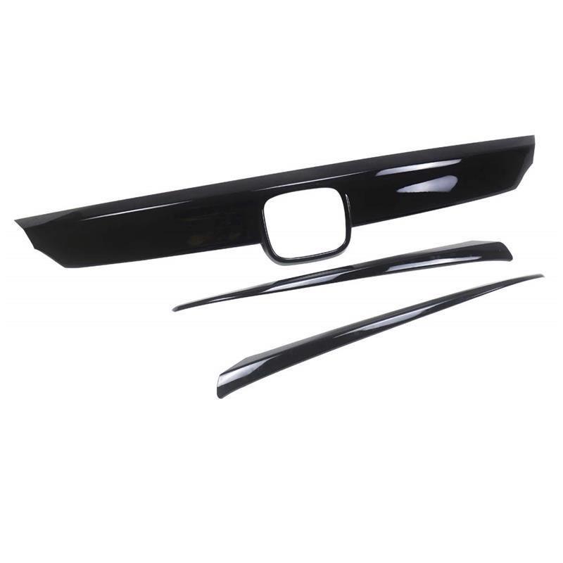 NINTE For 2018 - 2020 Honda Accord Front Bumper Hood Grille Cover W/Eyelid Molding Grille Cover ABS - NINTE