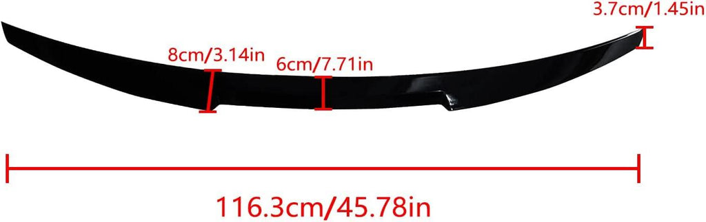 NINTE Rear Spoiler for Audi A3 S3 RS3 Sedan 2013 - 2020 Gloss Black Trunk Spoiler Wing - NINTE