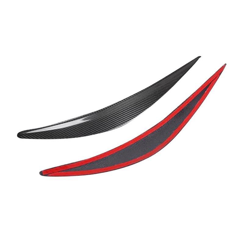 NINTE For 2014 - 2024 Infiniti Q50 Q50S Headlight Eyebrow Visor Cover ABS Carbon Fiber Look - NINTE