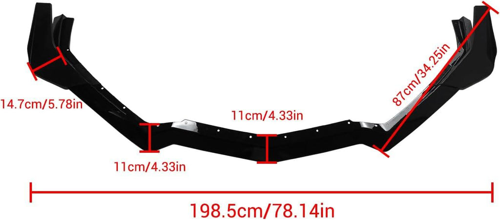 NINTE For 20 - 25 Corvette C8 Front Lip Splitter Z06 Z07 Performance Package Canard Style - NINTE