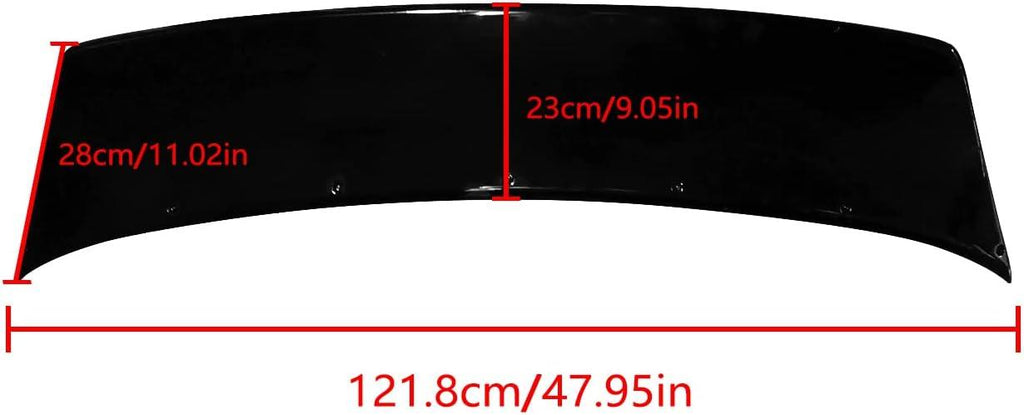 NINTE Rear Spoiler for 2003 - 2008 Nissan 350Z Fairlady Z33 Gloss Black V Style Trunk Wing ABS Painted Splitter - NINTE