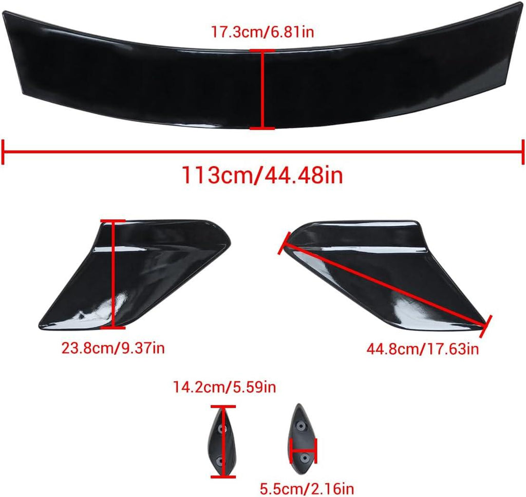 NINTE Rear Spoiler Fit for 2016 - 2021 Honda Civic 10th Generation Hatchback Gloss Black ABS Painted Type R Style Rear Trunk Spoiler Bodykit Rear Wing - NINTE
