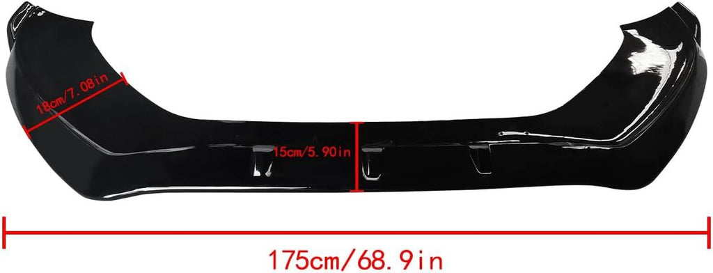 NINTE One - Piece Style For 2013 - 2016 Audi A4 B8.5 Avant Front Lip Gloss Black ABS 1 Piece - NINTE