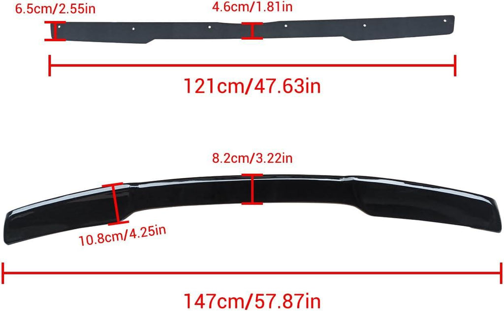 NINTE For 2005 - 2013 Corvette C6 Rear Spoiler Wicker Bill Flap ABS Trunk Wing Spoiler - NINTE