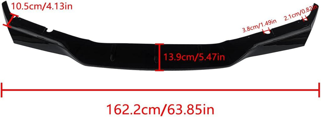 NINTE for 2018 - 2020 BMW F90 M5 Front Bumper Lip R Style F90 M5 Extension 1 Piece Style - NINTE
