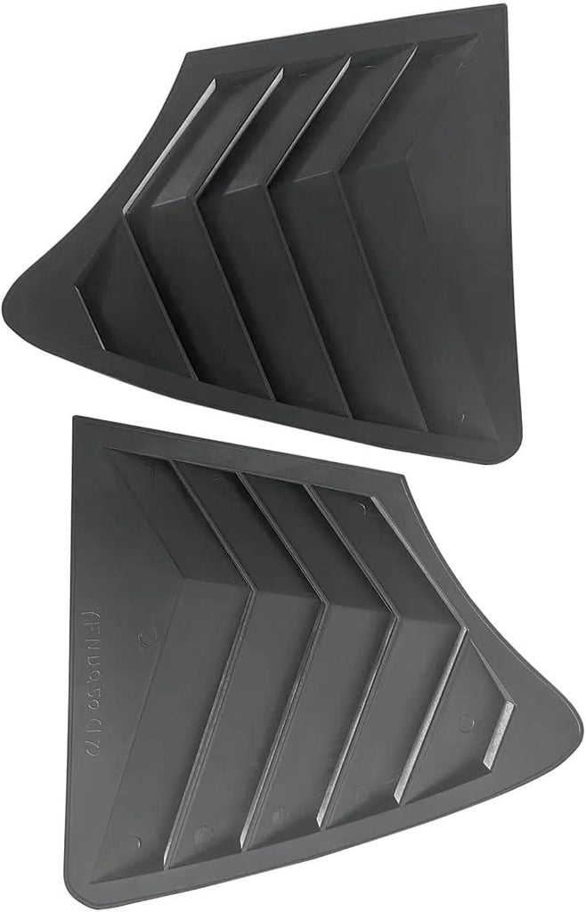 NINTE Rear Side Window Louvers for 2014 - 2024 Infiniti Q50 Air Vent Scoop Shades Cover Blinds Trim Exterior Accessories Sport Style 2pcs - NINTE
