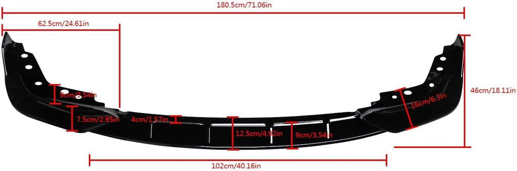 NINTE For 2019 - 2023 BMW 3 Series G20 G28 Front Lip M - Sport ABS Painted Gloss Black Front Splitter Bumper Lip spoiler 3Pcs - NINTE