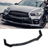 NINTE Front Lip For 2014-2017 Infiniti Q50 Sport Model Front Lip ABS 3 PCS Front Bumper Lip Spoiler Splitter