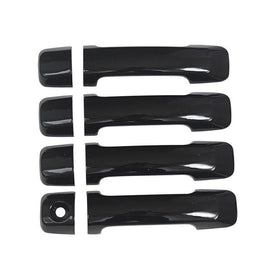 NINTE For 2007 - 2019 Toyota Tundra CrewMax Sequoia Door Handle Covers Gloss Black 4 Pcs W/O PK Hole - NINTE