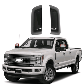 NINTE For 2017 - 2023 Ford F - 250 Super Duty & F - 350 Super Duty Mirror Covers Mirror Overlays GLoss Black - NINTE