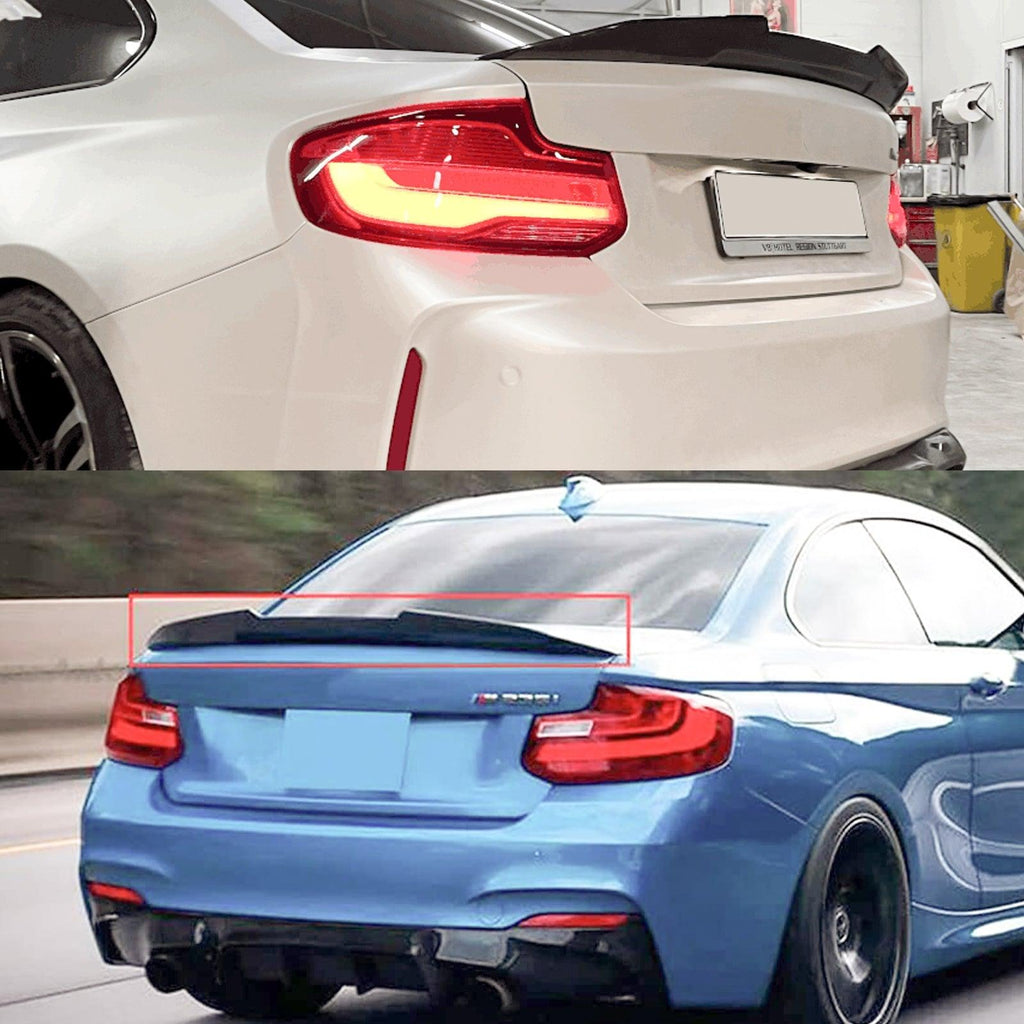 NINTE Spoiler For 2014 - 2021 BMW 2 Series F22 F87 M2 220i 228i 230i M235i M240i PSM Style ABS Painted High Kick Rear Spoiler Trunk Spoiler - NINTE