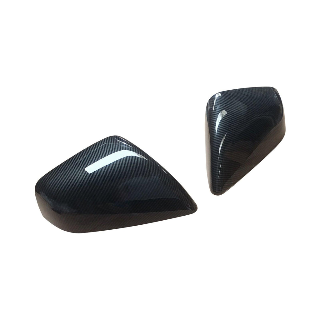 NINTE Mirror Covers for 2016 - 2022 Tesla Model X Mirror Overlays Carbon Fiber Style ABS Painted (NOT the Replacement) - NINTE