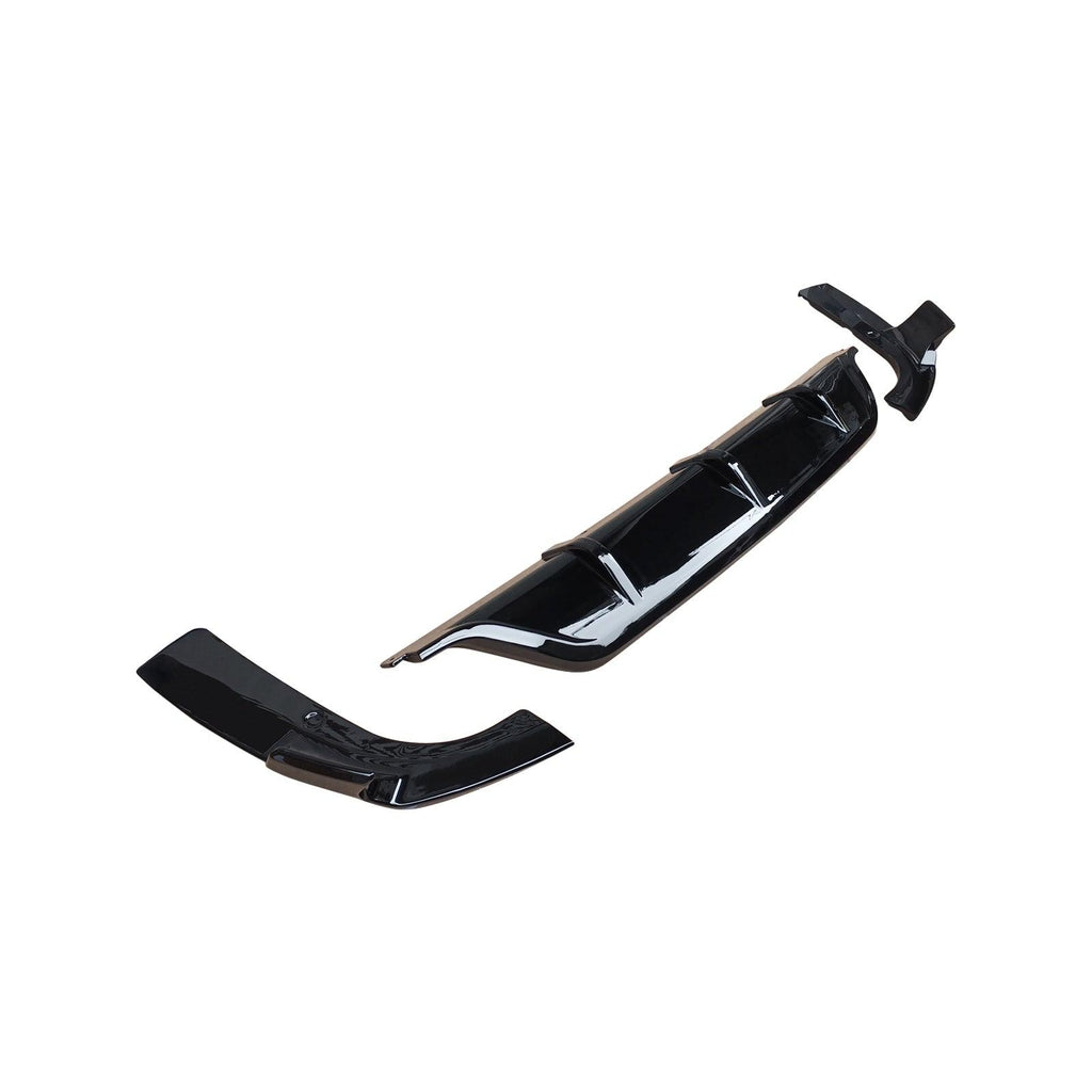 NINTE For 2020 - 2024 BMW G06 X6 M Sport Rear Diffuser Lip Gloss Black/Carbon Fiber Look - NINTE