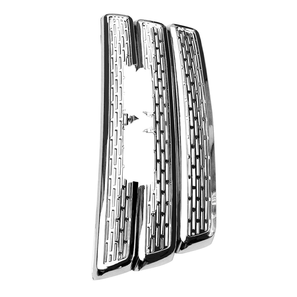 Chrome Grille Overlay Cover Trim For 2018-2021 GMC Terrain SL/SLE - 6-Piece Set, ABS Plastic, Silver